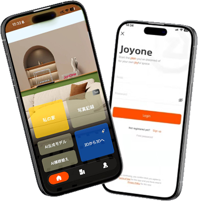 JoyOne アプリ モックアップ